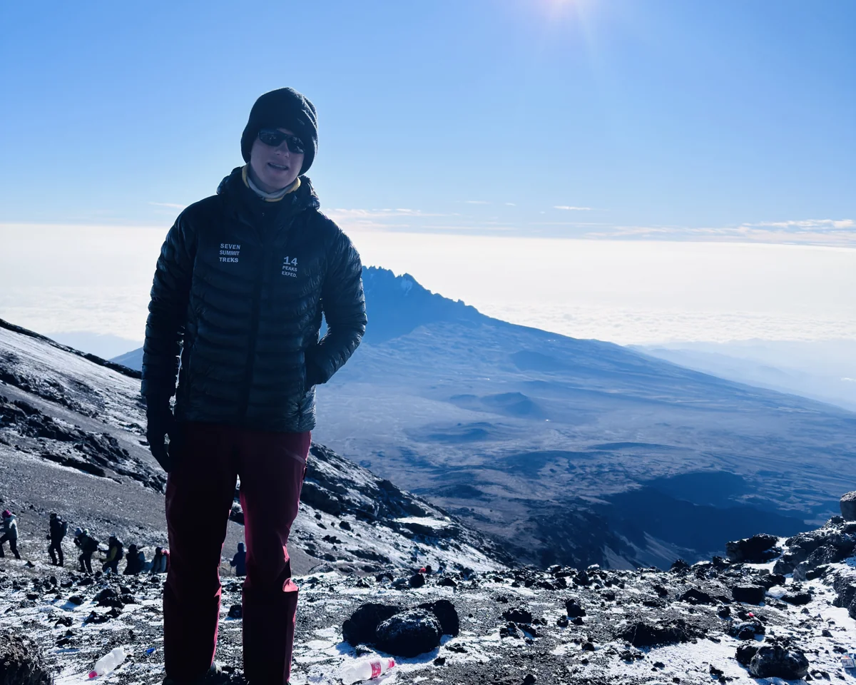 Ben Adler hiking Mount Kilimanjaro in Tanzania